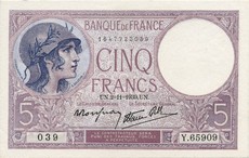 5 francs violet modifi